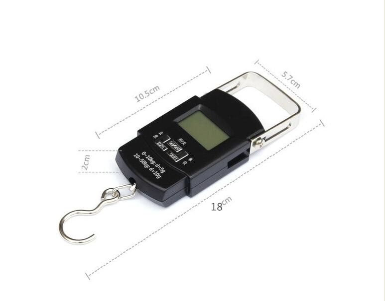 50 kg10g Digital Mini balanza para equipaje LCD portátil Escala electrónica equilibrio de peso de escala de gancho colgante 