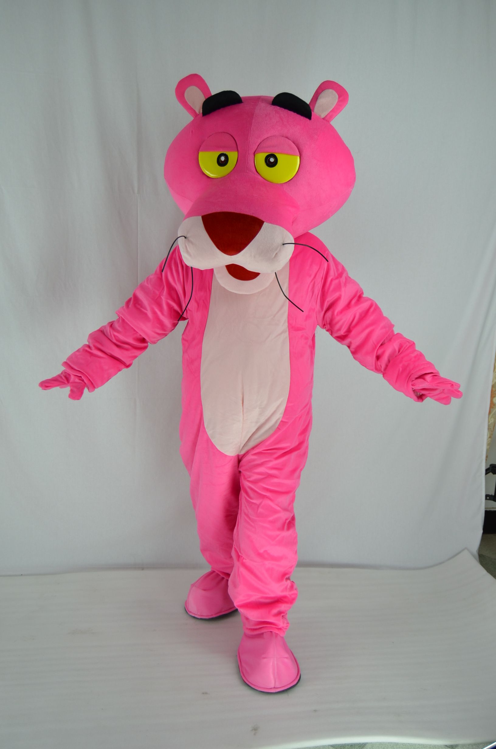 chatarra Accor Plasticidad NUEVO traje de la mascota de la pantera rosa juego de disfraces fiesta de Navidad tamaño chatarra Accor Plasticidad NUEVO traje de la mascota de la pantera rosa juego de disfraces fiesta de Navidad tamaño