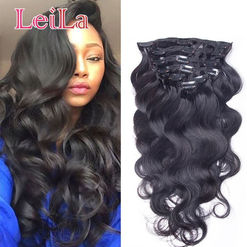 Clip In Human Hair Extensions Full Head Natural Black Hair Clip 7 Or Body Wave Brazilian Hair Clip In Extensions Red Extensions Red Hair With Extensions From Leilabeautyhair 34 19 Dhgate Com