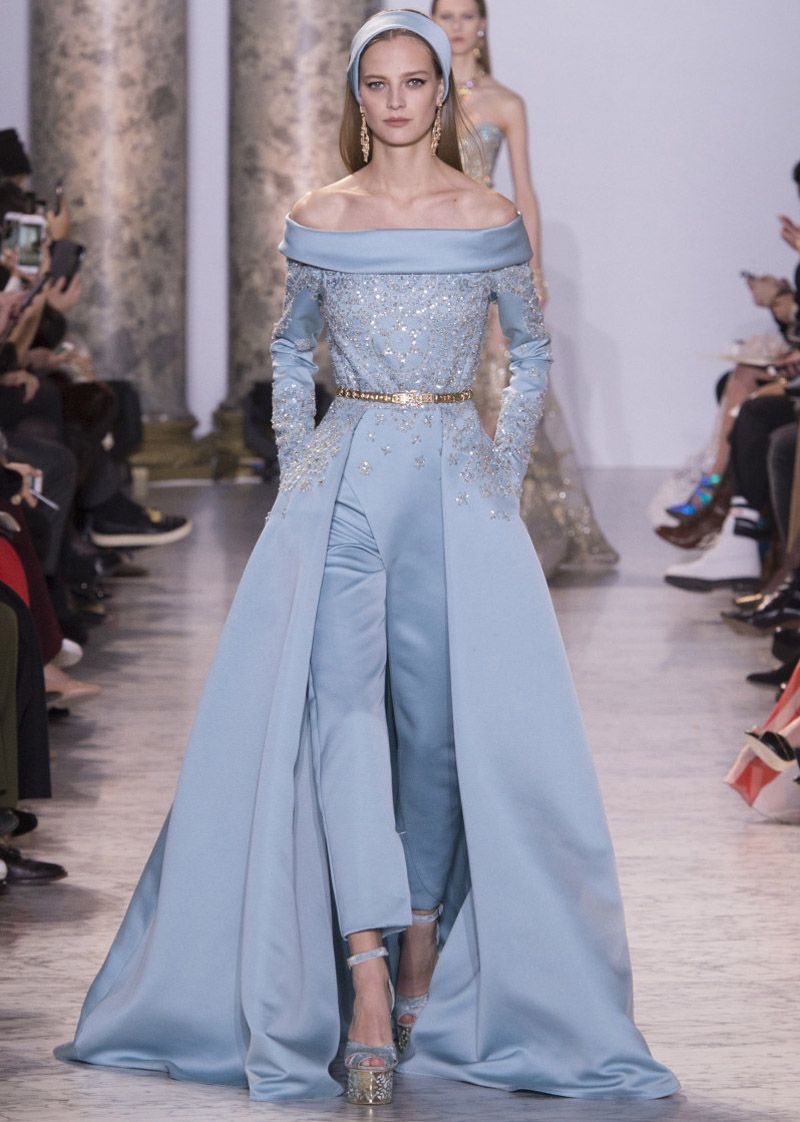 elie saab blue wedding dress