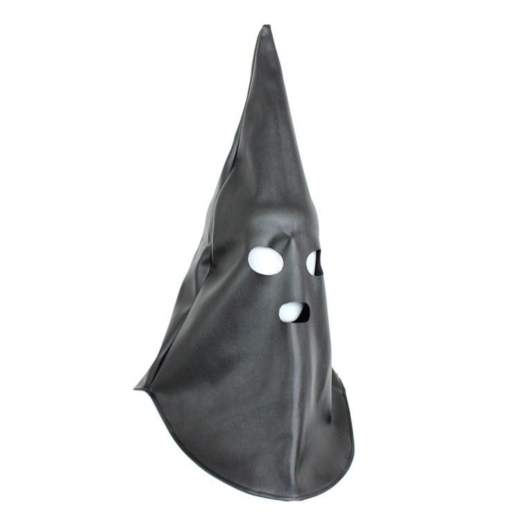 Buy Dropshipping Costume Accessories Online Cheap Faux Leather Coned Hood Halloween Mask With Open Eyes And Mouth Kinky Ku Klux Klan Role Play Costume By Szhailing4 Dhgate Com