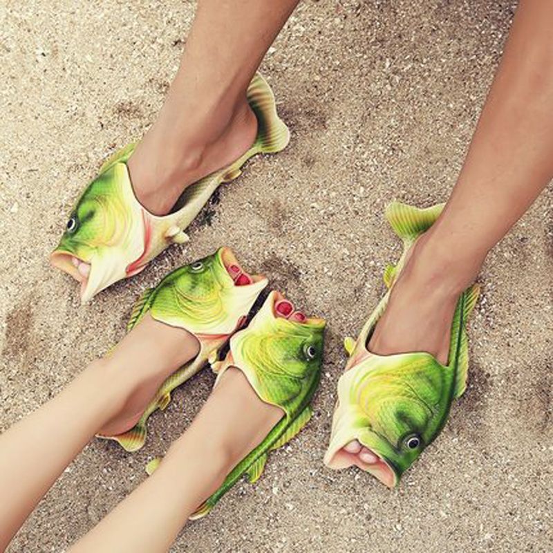 bass sandals fish