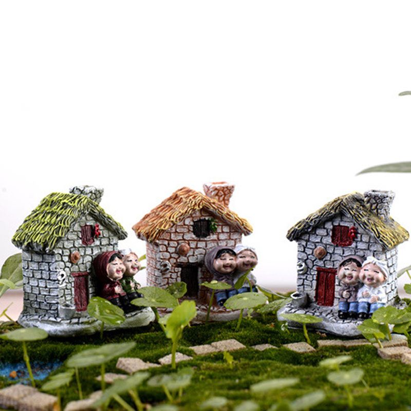 2020 Rural House Resin Crafts Cottages Statues Fairy Garden Miniatures Bonsai Tools Terrarium Figurines Gnome Landscape Diy Home Accessories From Sohixu 15 07 Dhgate Com