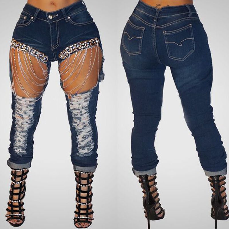 womens designer ripped jeans