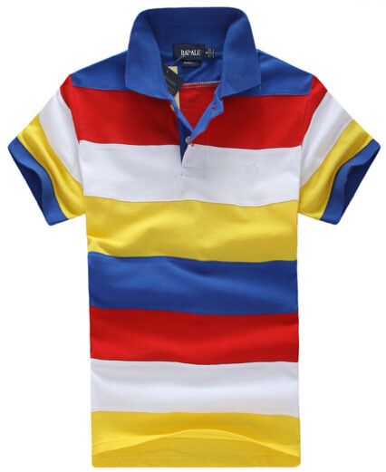 ga winkelen Vlak beschaving Mode Heren Gestreepte Polo T-shirt Amerikaans Ontwerp Katoen Korte Mouw  Sport Polos Shirt Goedkope Tee