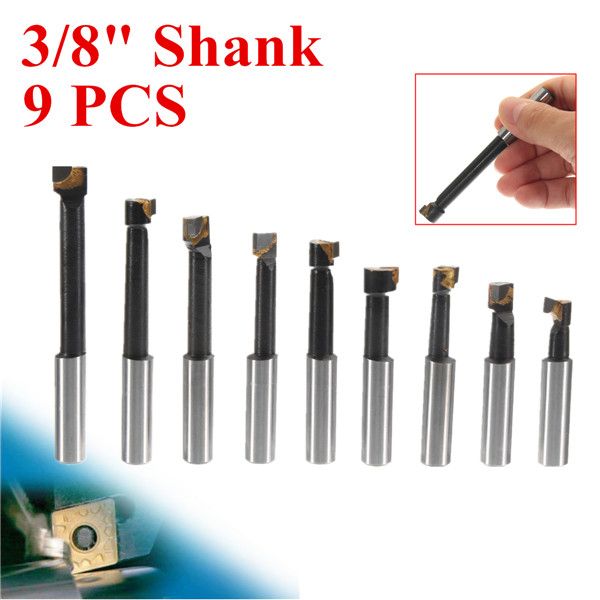 Boring Bar 9pcs 3/8 Round Shank Boring Bar Set High-Speed Steel Lathe Tools Lathe Boring bar Lathe Boring Bar Boring Bar 9pcs 3/8 Round Shank Boring Bar Set High-Speed Steel Lathe Tools Lathe Boring bar Lathe Boring Bar
