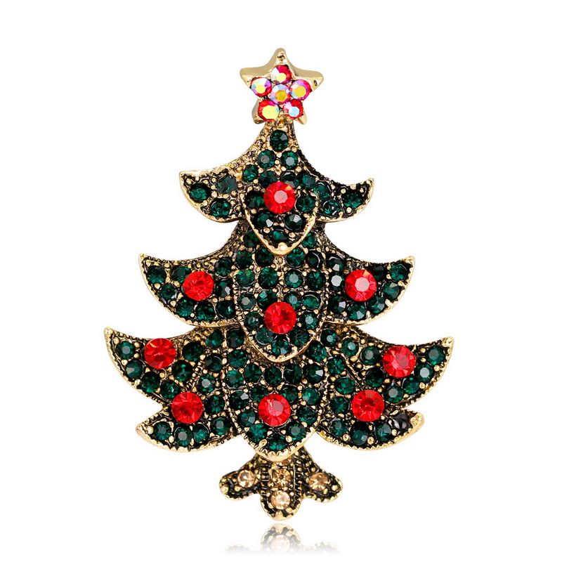 Navidad Broche Rhinestone Moda Año Nuevo Pin Joyería Ropa Regalo de Navidad Navidad Broche Rhinestone Moda Año Nuevo Pin Joyería Ropa Regalo de Navidad
