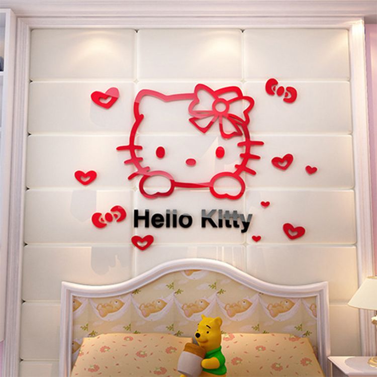 Compre Diy Hola Gatito 3d Estereoscopica Pegatinas De Pared Para