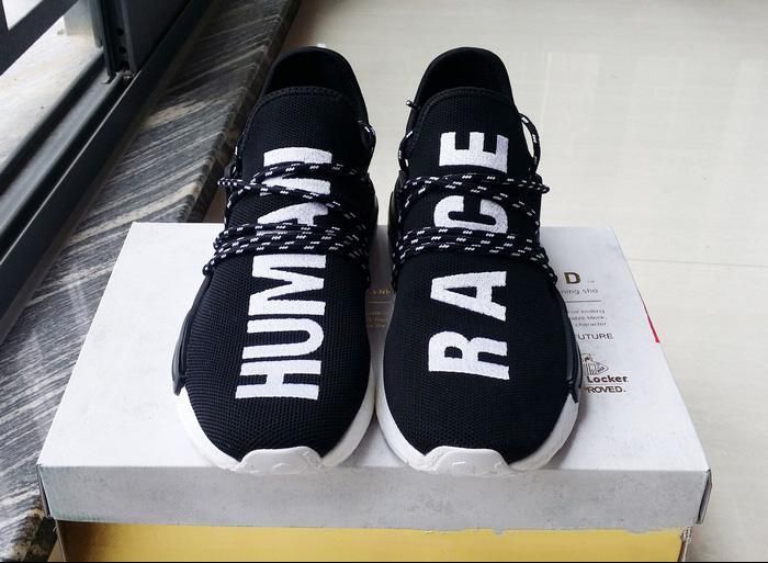 human race shoes black and white