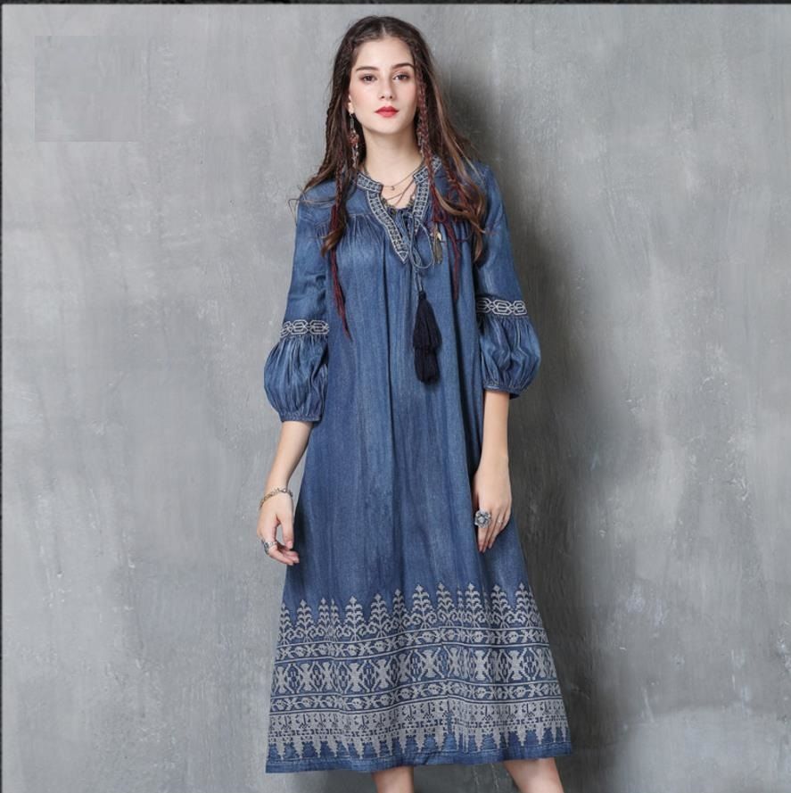 denim dress women