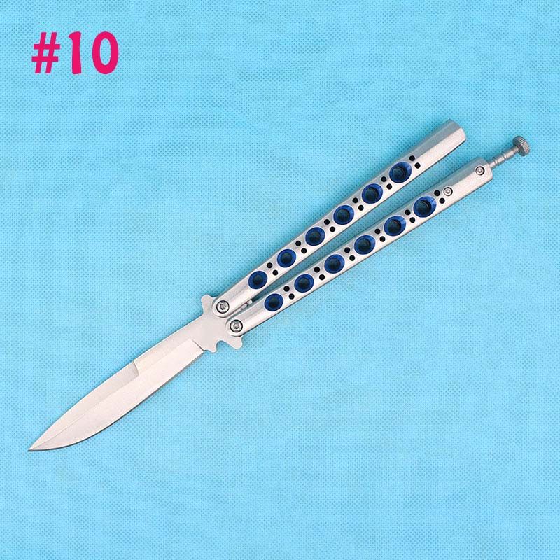 Classic Butterfly Knives Bailisong Butterfly Knife 440C Satin Blade EDC Pocket Knife Knives With