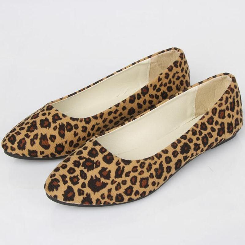 leopard flats shoes