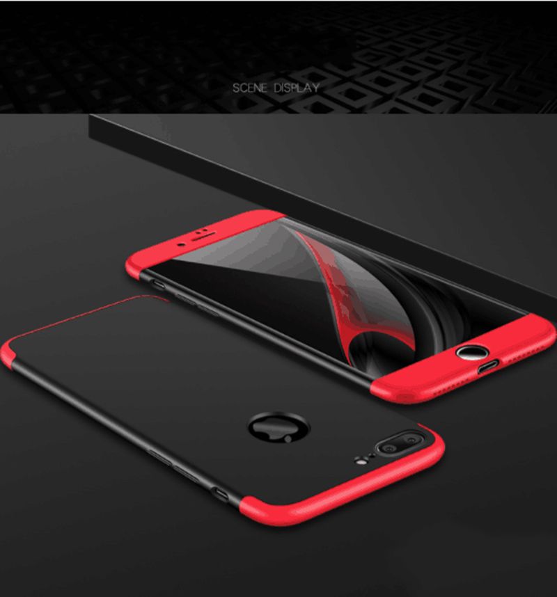360 ° cuerpo completo caso para iPhone 7 Plus Híbrido de Aluminio Cubierta Ultra delgada de nuevo PC 