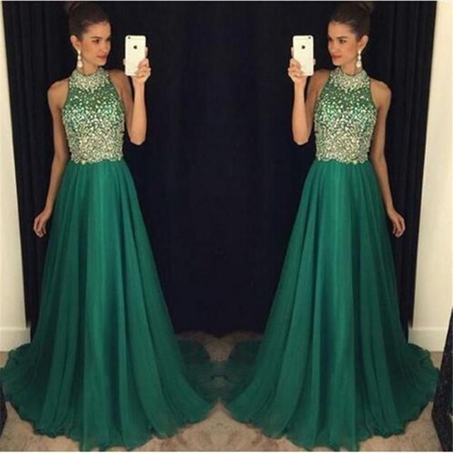 dark green dresses for prom