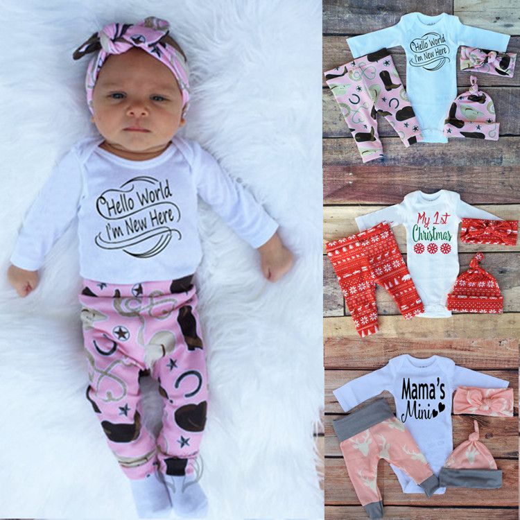 best quality christmas newborn children set kids outfits xmas girls christmas newborn boy outfits