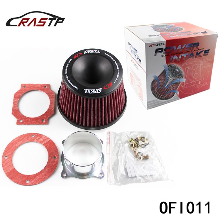 Apexi Style Universal Power Intake Air Filter With Dual Funnel Adapter Blue