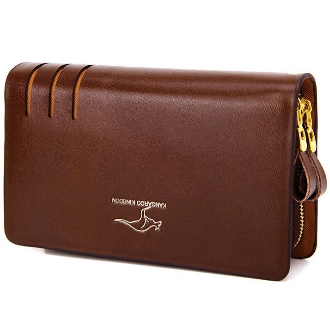 mens leather clutch bag with wrist strap