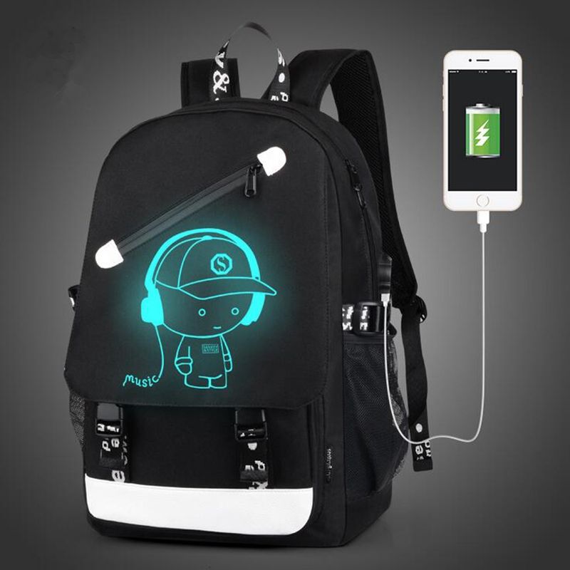 Compra Hombres Mochila Moda Externa USB Carga Laptop Mochila Dibujos  Animados Anime Estudiante Luminoso Mochilas Escolares Para Adolescentes  Barato | Entrega Rápida Y Calidad | Es.Dhgate