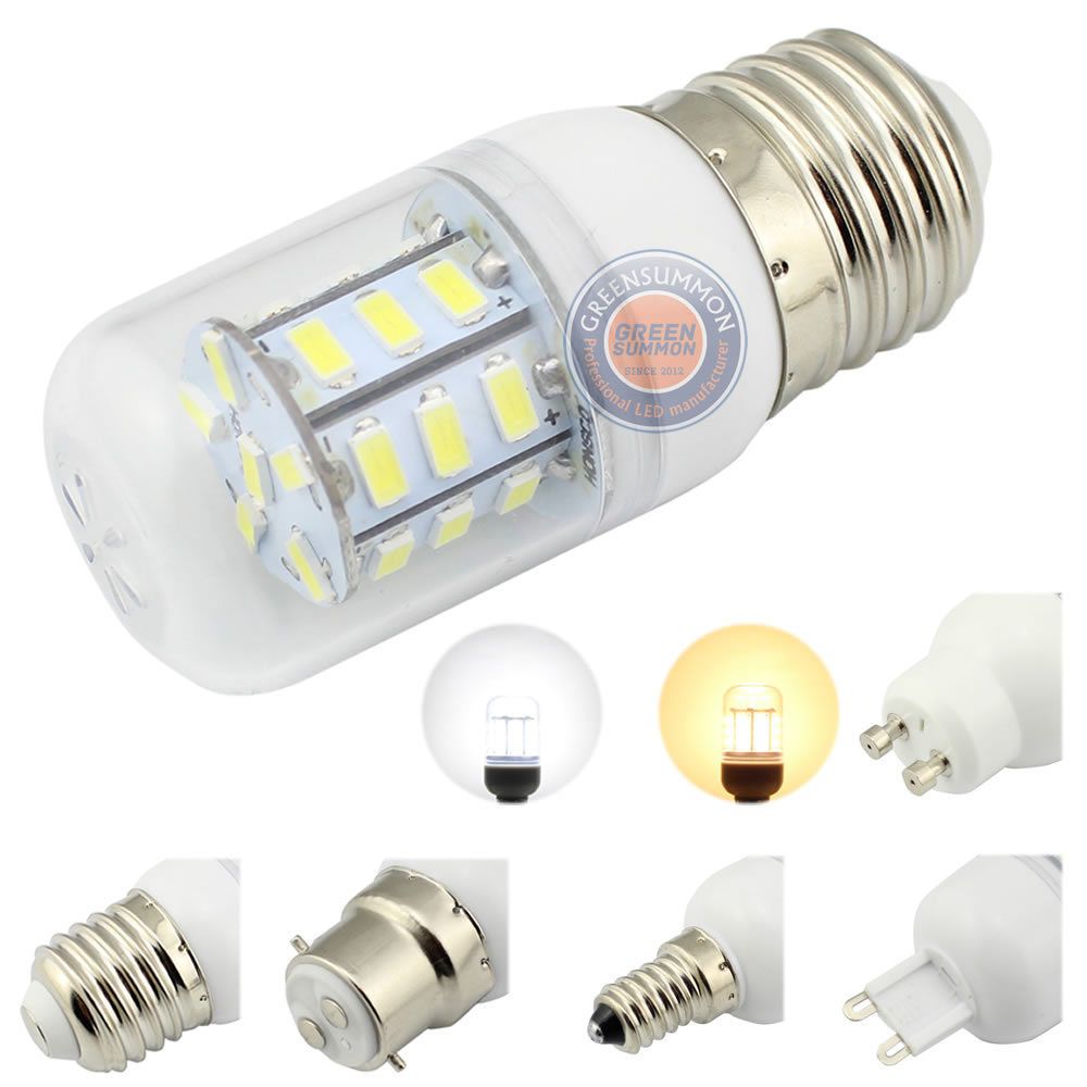 12V 24V LED E12 E14 E26 E27 B22 G9 GU10 27-5730 SMD WHITE LIGHT BULB For Low Volta system Solar Battery