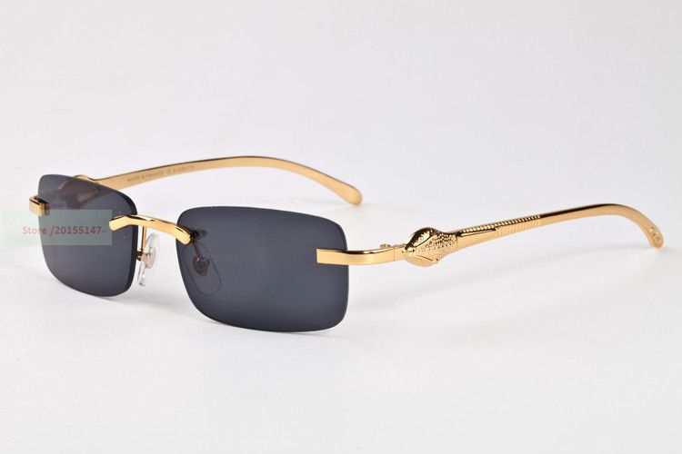 gold rimless sunglasses