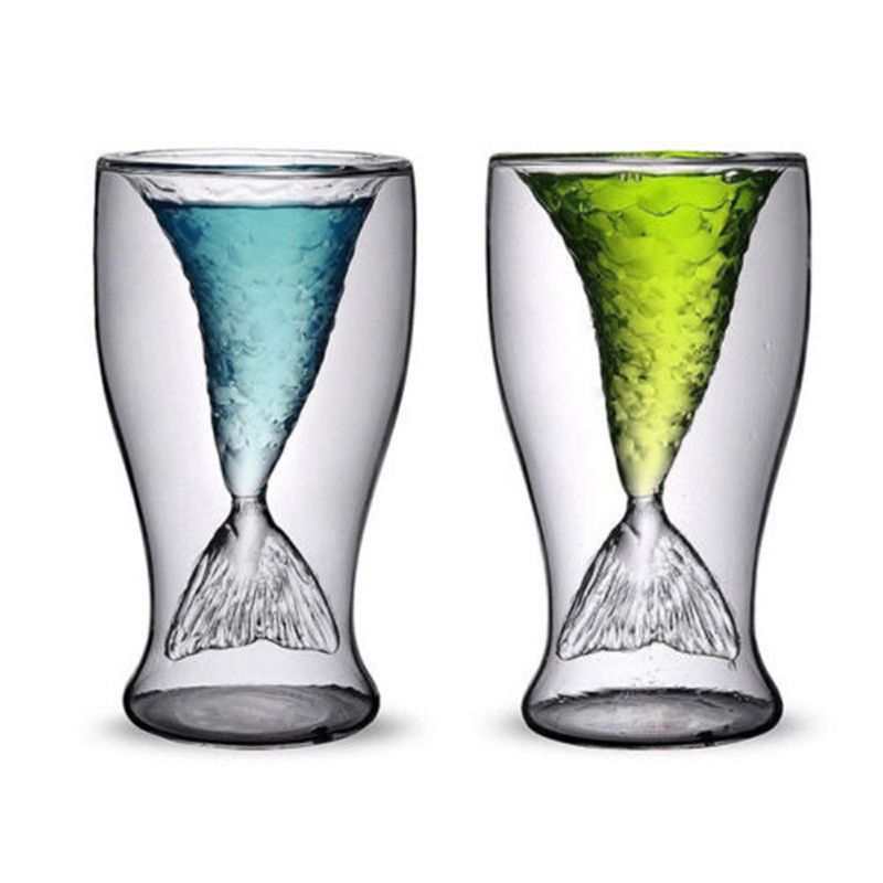 POMU Crystal Mermaid Tail Cup Transparent Glass Fish Tail Practical Creative Wine Cup Heat-resisting Glass Bar Cups,Transparent POMU Crystal Mermaid Tail Cup Transparent Glass Fish Tail Practical Creative Wine Cup Heat-resisting Glass Bar Cups,Transparent