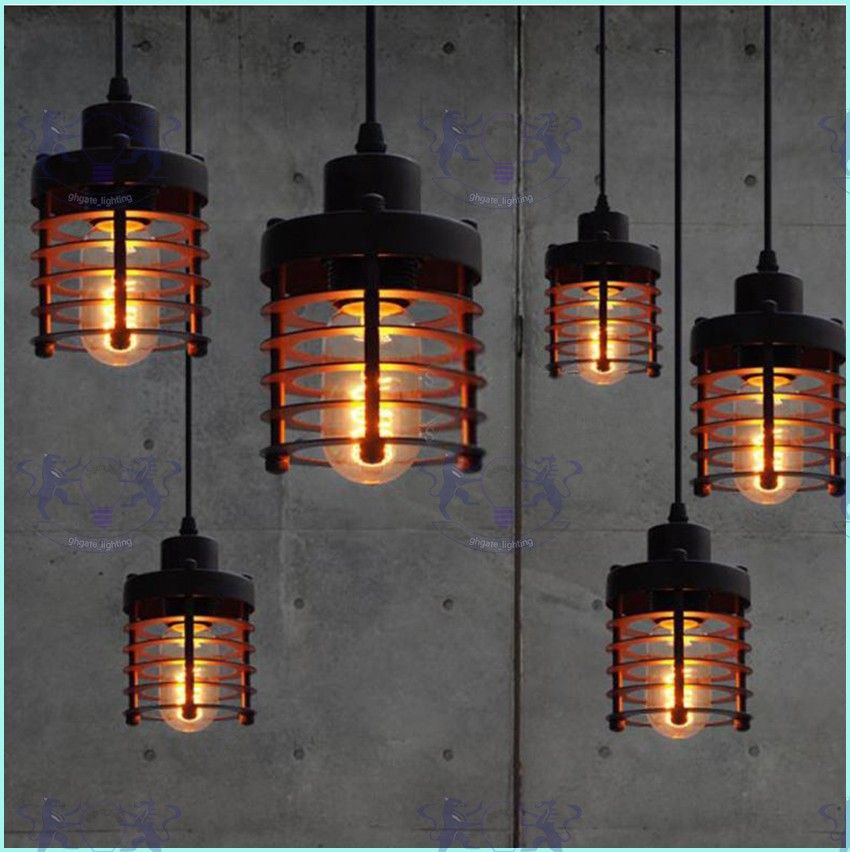 compre lampara colgante de hierro forjado vintage restaurante luces colgantes bombillas edison sola cabeza colgante accesorio de iluminacion envio