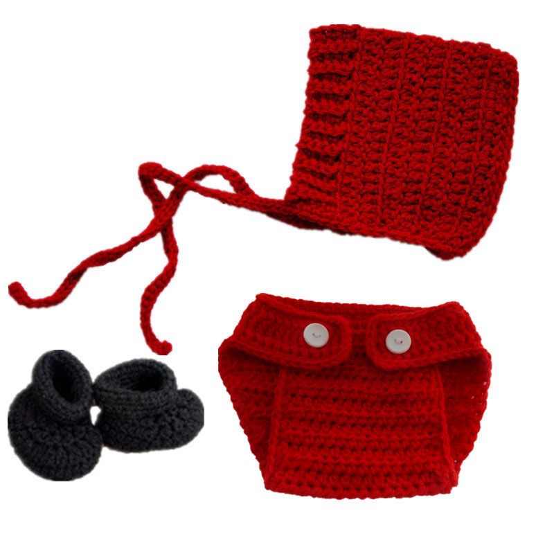 Acheter Costume De Petit Chaperon Rouge Crochet Fait Main Bebe Garcon Fille Bonnet Couvre Couche Couvre Chaussons Ensemble Costume Halloween Pour Bebe Accessoires De Photo Nouveau Ne De 15 Du Awesome Shop