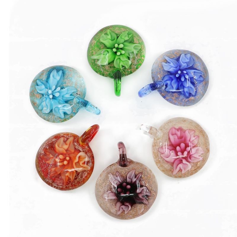 FREE Wholesale Jewelry 12pcs Leaf Flower Lampwork Glass Pendants DIY Necklace FREE Wholesale Jewelry 12pcs Leaf Flower Lampwork Glass Pendants DIY Necklace