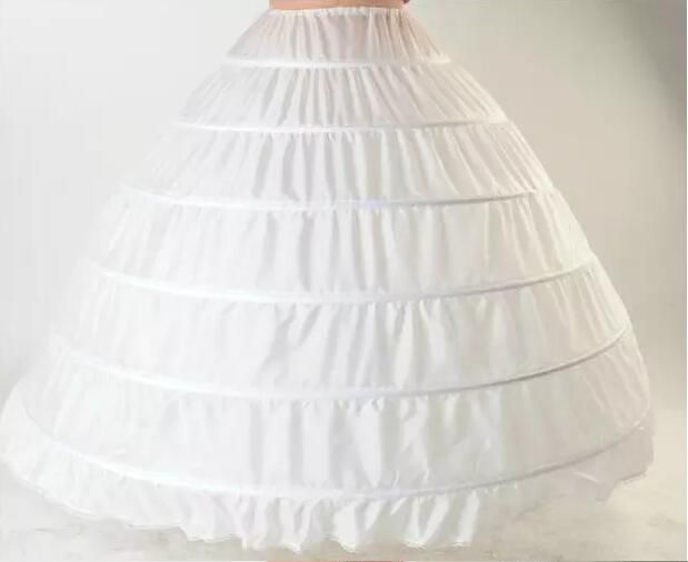 Bola vestido de anágua coloca branco crinoline underskirt anágua de casamento vestido de casamento 6 hoop Bola vestido de anágua coloca branco crinoline underskirt anágua de casamento vestido de casamento 6 hoop