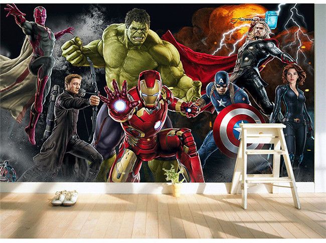 Avengers Photo wallpaper Custom 3D wallpaper for walls Hulk Iron man Captain America Wall mural Boys Bedroom Living room Restaurant Designer Avengers Photo wallpaper Custom 3D wallpaper for walls Hulk Iron man Captain America Wall mural Boys Bedroom Living room Restaurant Designer