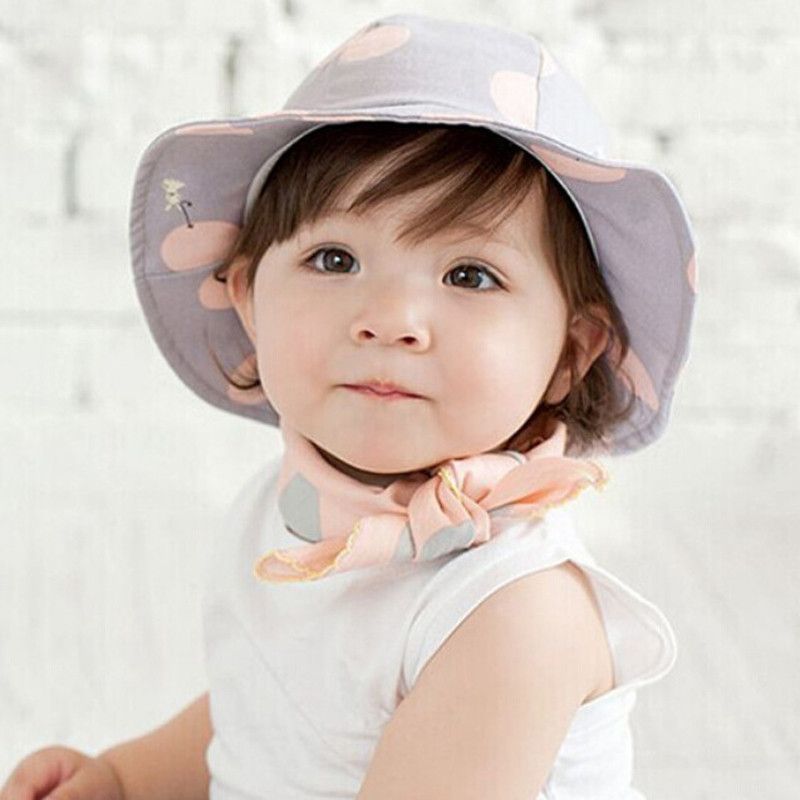 Summer Sun Hat for Girls Lace Bowknot Toddler Hats Autumn Beach Bucket Cap Children Sunscreen Cap Accessories