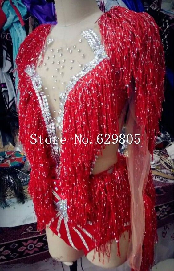 red glitter bodysuit