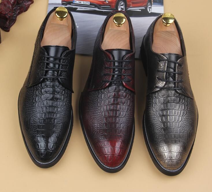 NEW Classic Gold Leather Shoes Leisure Wedding Groom Mens Dress Shoes