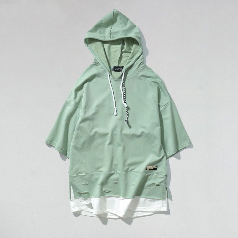 drawstring hem moletom com capuz