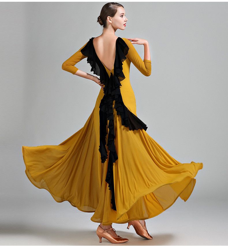 Acheter 2018 Nouveau 3 Couleurs Vert Robe De Danse De Salon Robe De Bal Standard Vetements De Danse Robe De Flamenco Espagnol Frange Rouge Costumes De Danse Moderne De 55 48 Du