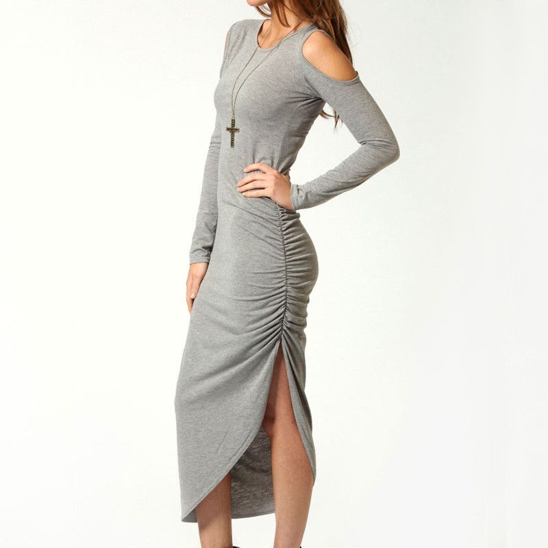 Ruched Bodycon Maxi Dress Sale Online 