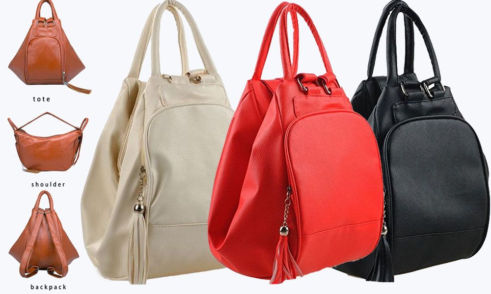 multiway leather backpack