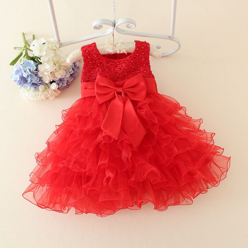 red baby dress