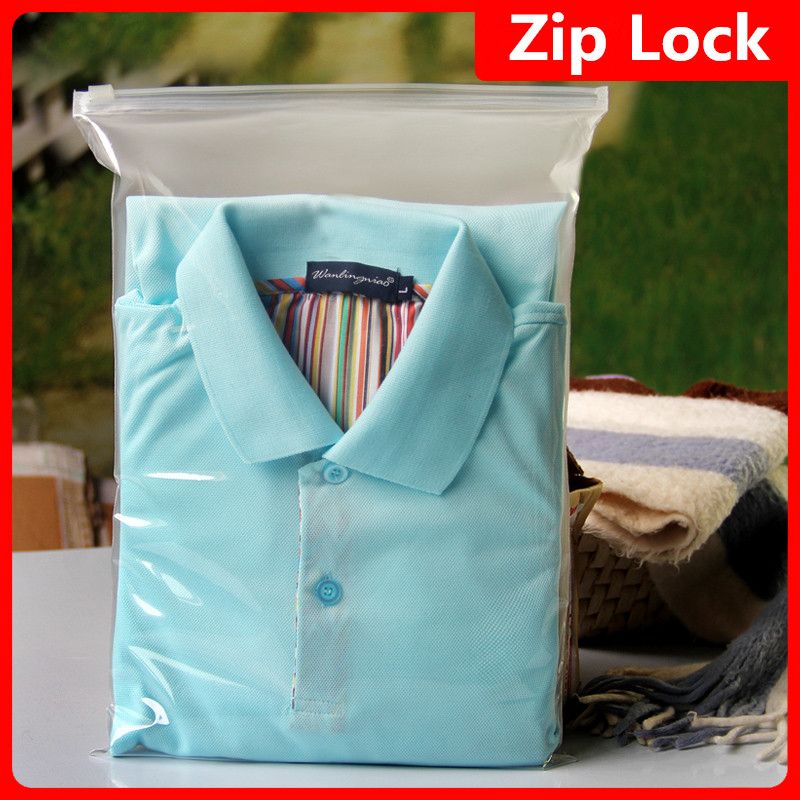 2020 26x39cm Frosted Translucent Clothing Storage Zip Lock Plastic