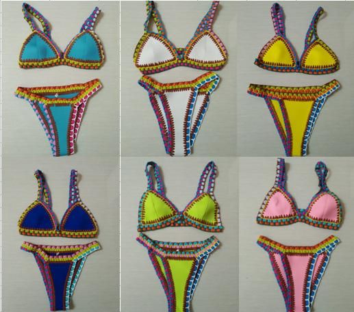 Maillot de bain crochet multicolore Clearance