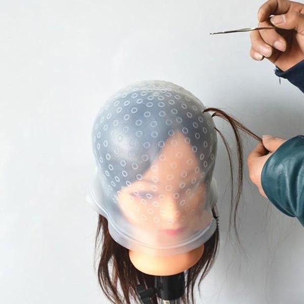 Durable White Silicone Salon Hair Coloring Highlighting Tipping