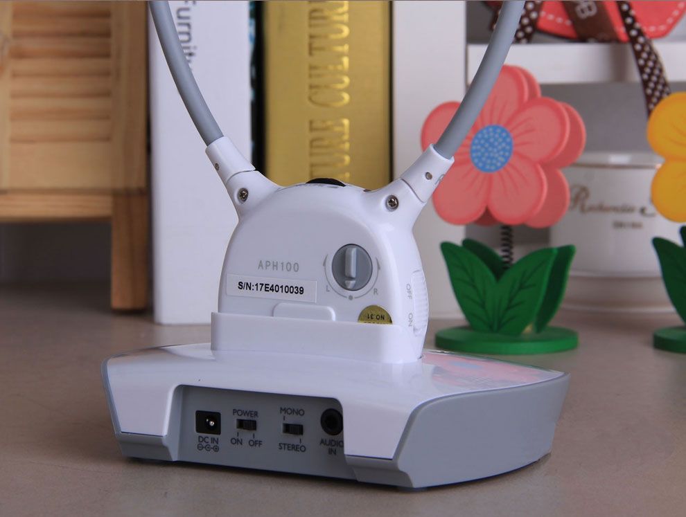 Artiste 1 Transmitter 2 Headphones For APH100 Elderly TV Hearing Aid