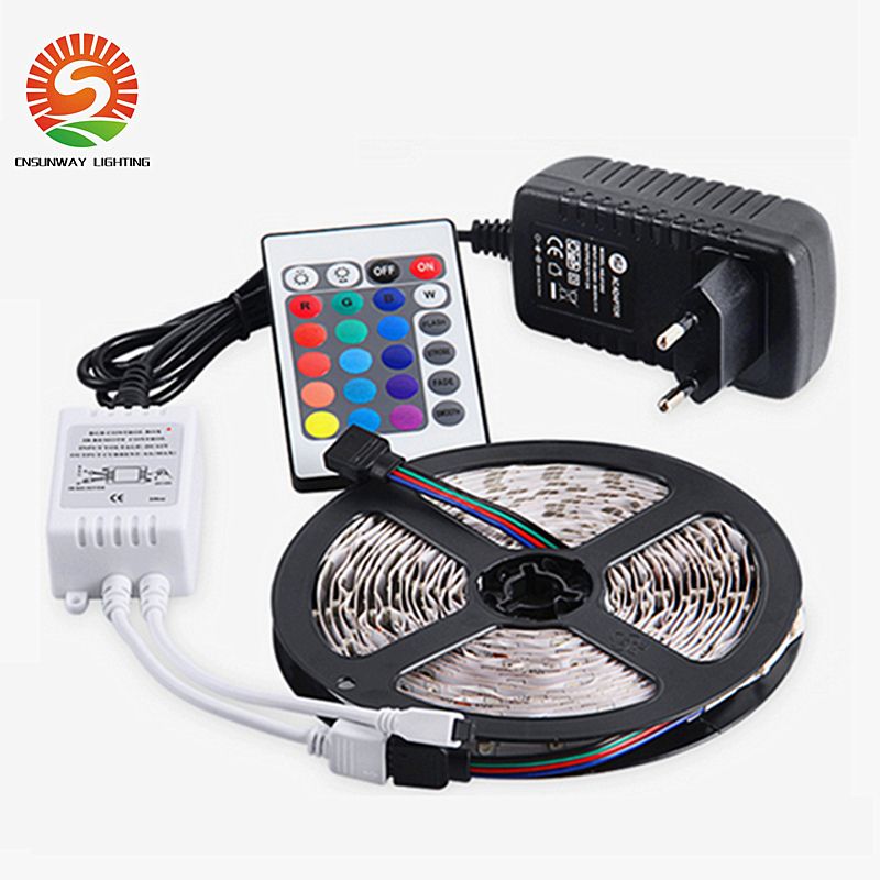 Waterproof LED Strip Set Adapter + IR Controller + Remote RGB 60LEDs