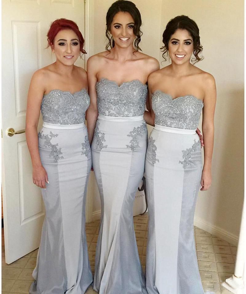 grey vintage bridesmaid dresses
