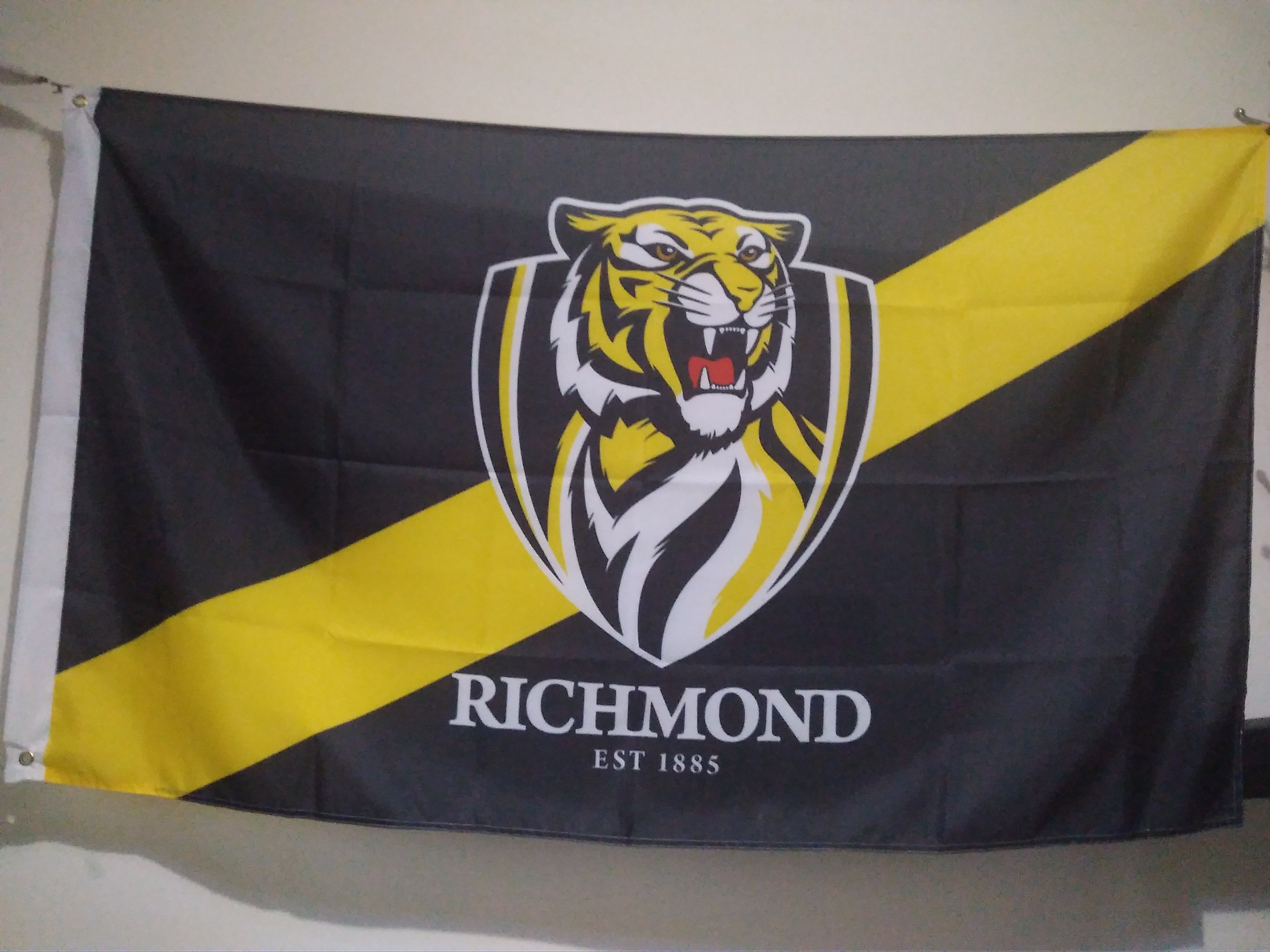 Richmond Tigers Flag 90 X 150 Cm Polyester Afl Australian Aussie