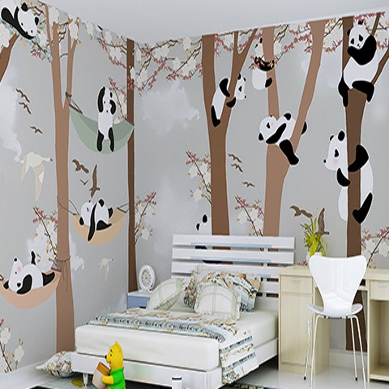 3d Stereo Custom Children Room Wallpaper Boys Girls Bedroom Cartoon Cute Panda Mural Wallpaper Wallpapers Hd Background Wallpapers Hd Free From