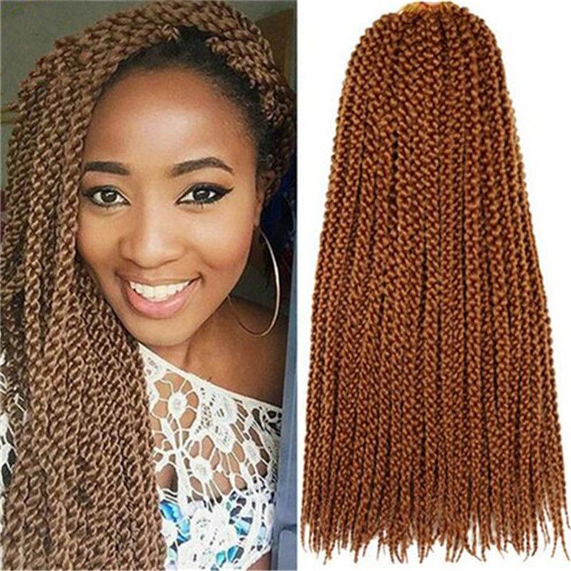 2019 High Quality 3d Cubic Twist Crochet Braids Blonde Color Mambo