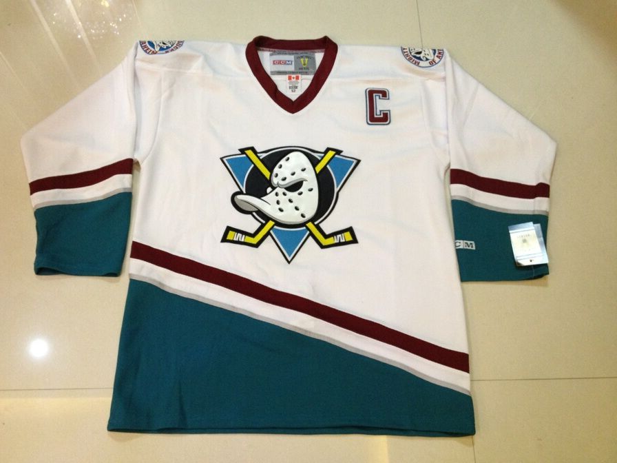 anaheim ducks white throwback jersey