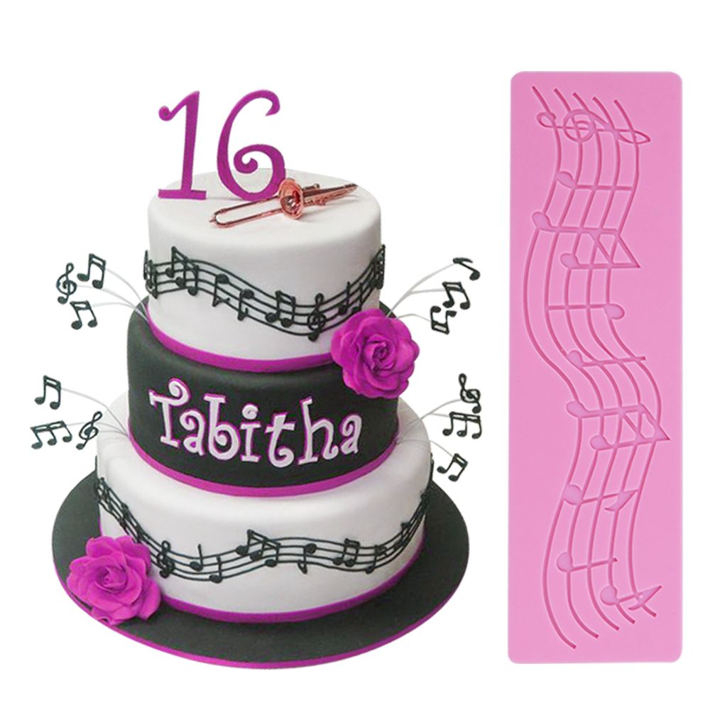 2019 Hot Sale Musical Notes Fondant Lace Mat Impression Mats
