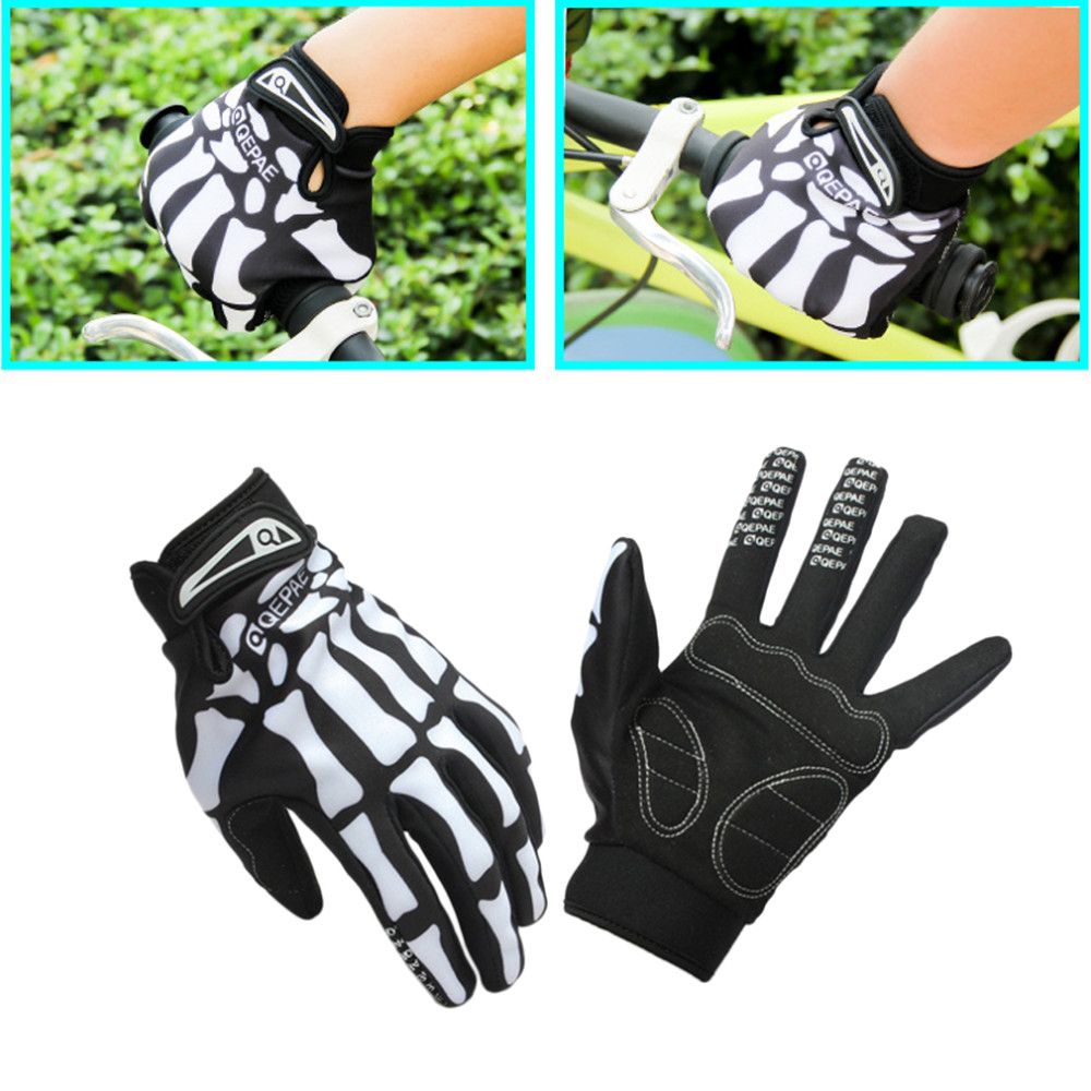 skeleton bike gloves